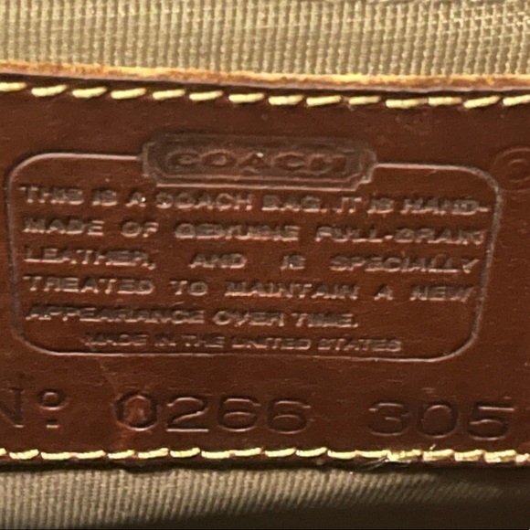 Coach Vintage Sheridan pebbled leather  crossbody bag black tan trim mad… - Picture 3 of 12